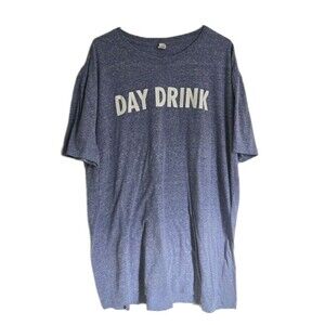 Deep Eddy Vodka Day Drink T-shirt Mens Size 2X XXL Light Blue Soft Threadfast